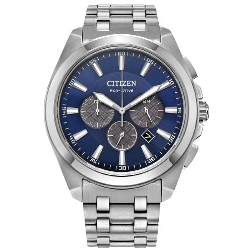 Citizen Peyten Eco Drive Stainless Steel Blue Dial 44mm Mens Watch CA4510-55L