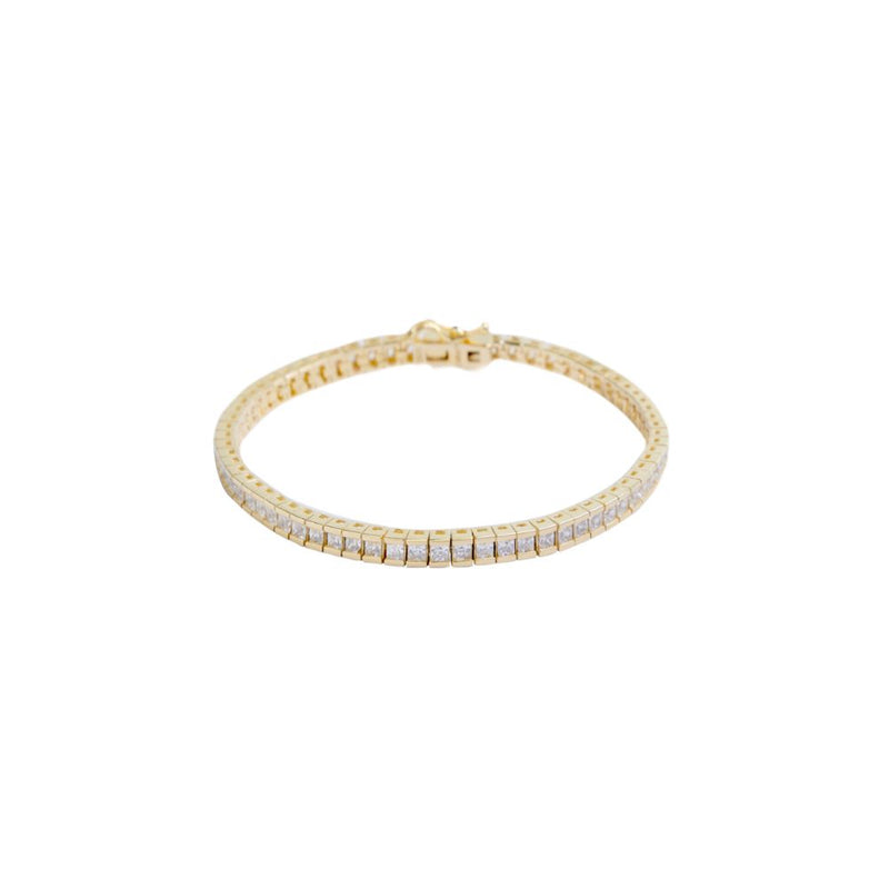 Carat London Sterling Silver Gold Plated Kayla Tennis Bracelet