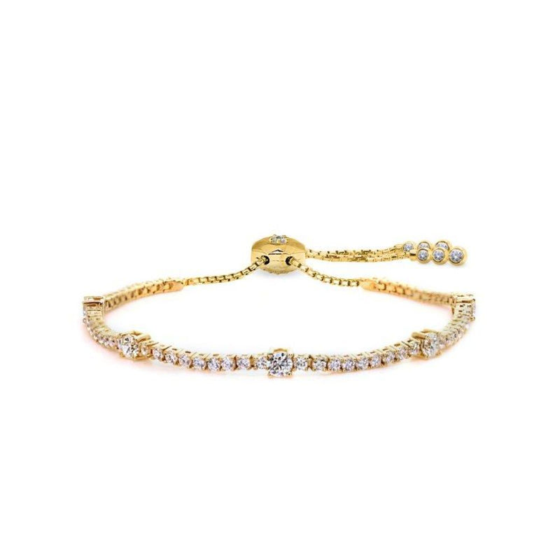 Carat London Sterling Silver Gold Plated Phoebe Slider Bracelet