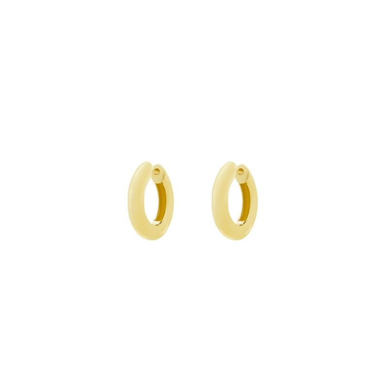 Carat London Sterling Silver Gold Plated Hale Hoop Earrings