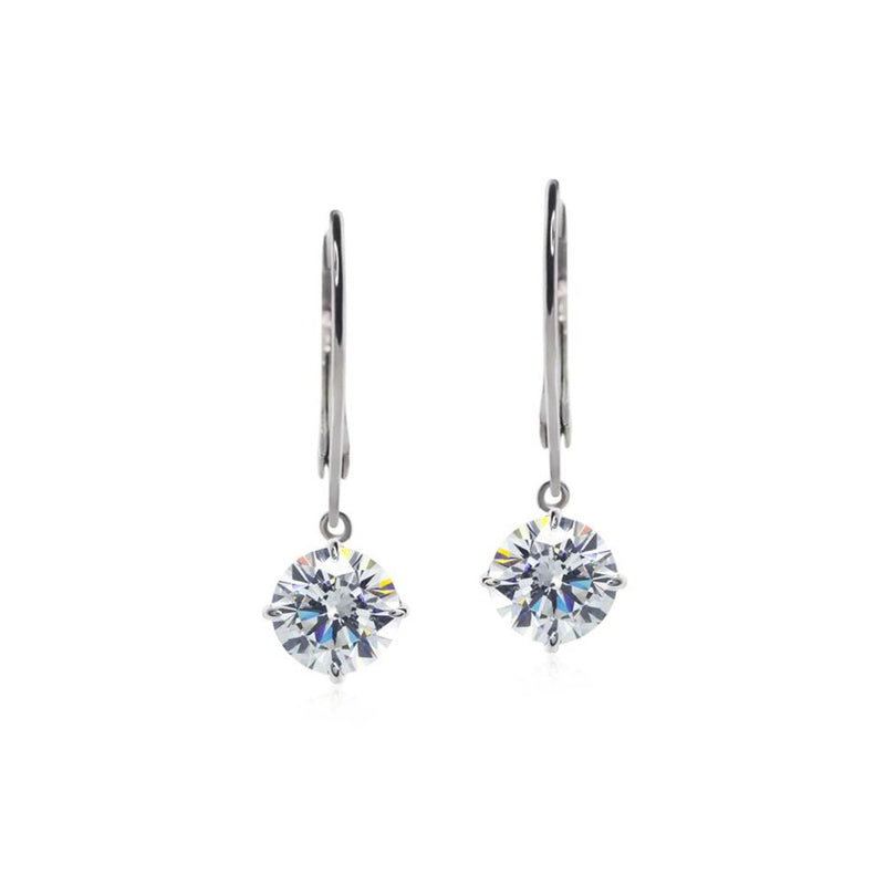 Carat London 9ct White Gold Briar Drop Earring