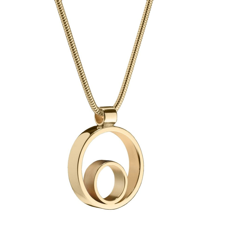 Maureen Lynch Circles 9ct Gold Pendant Necklace CR1G