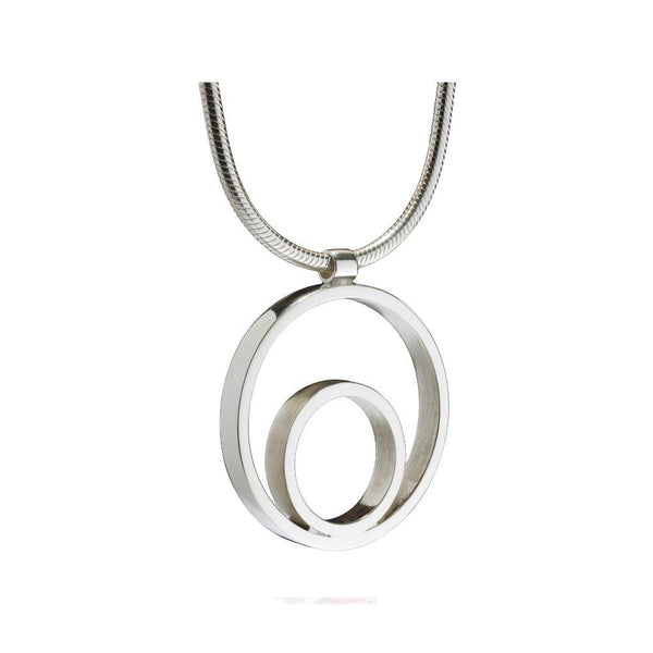 Maureen Lynch Circles Large Silver Necklace