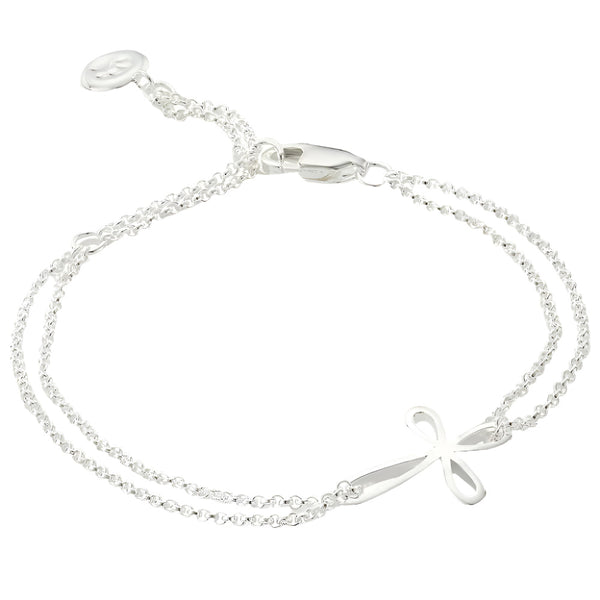 Molly Brown Cherish Silver Cross Bracelet