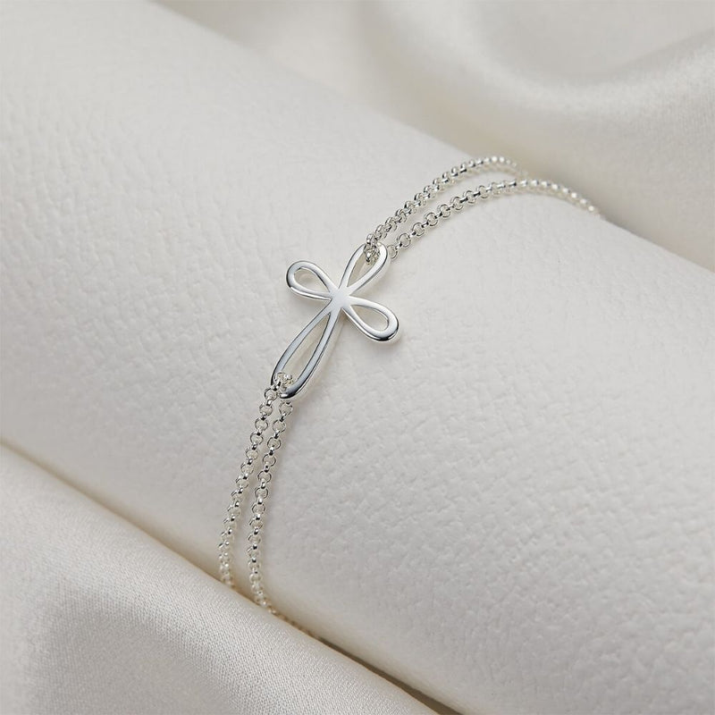 Molly Brown Cherish Silver Cross Bracelet