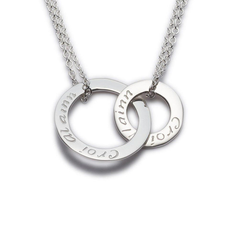 Enibas Croí Álainn Silver Large Double Necklace BH4S