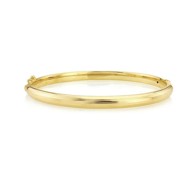 9ct Gold Strip Texture Bangle