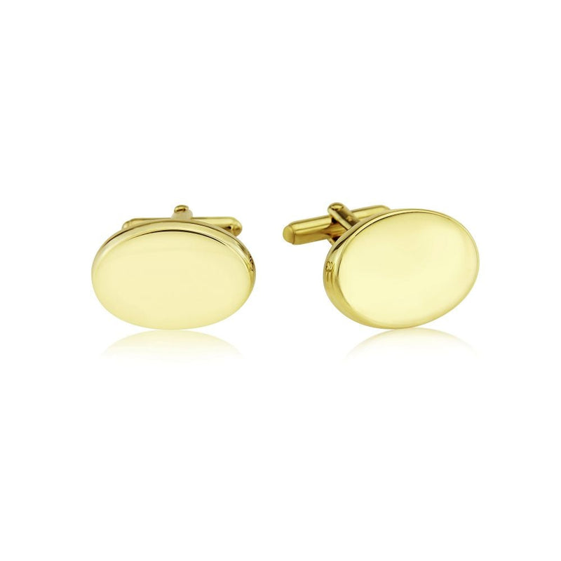 9ct Gold Polished Pebble Cufflinks