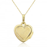 9ct Gold Pillow Heart Locket Necklace