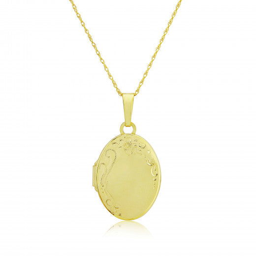 9ct Gold Hand Engraved Locket