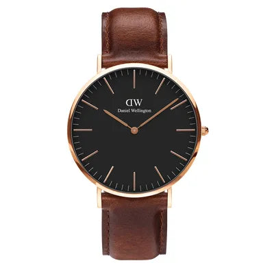 Daniel Wellington Classic St Mawes Brown Leather 40mm Mens Watch DW00100124