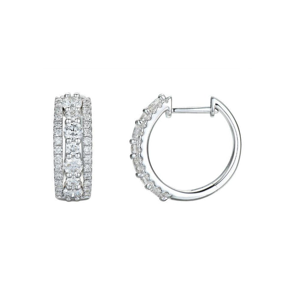 18ct White Gold and 1.44ct Diamond Earrings