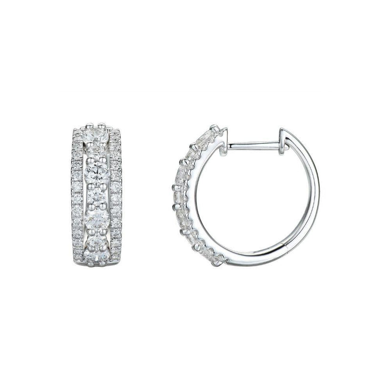 18ct White Gold and 1.44ct Diamond Earrings