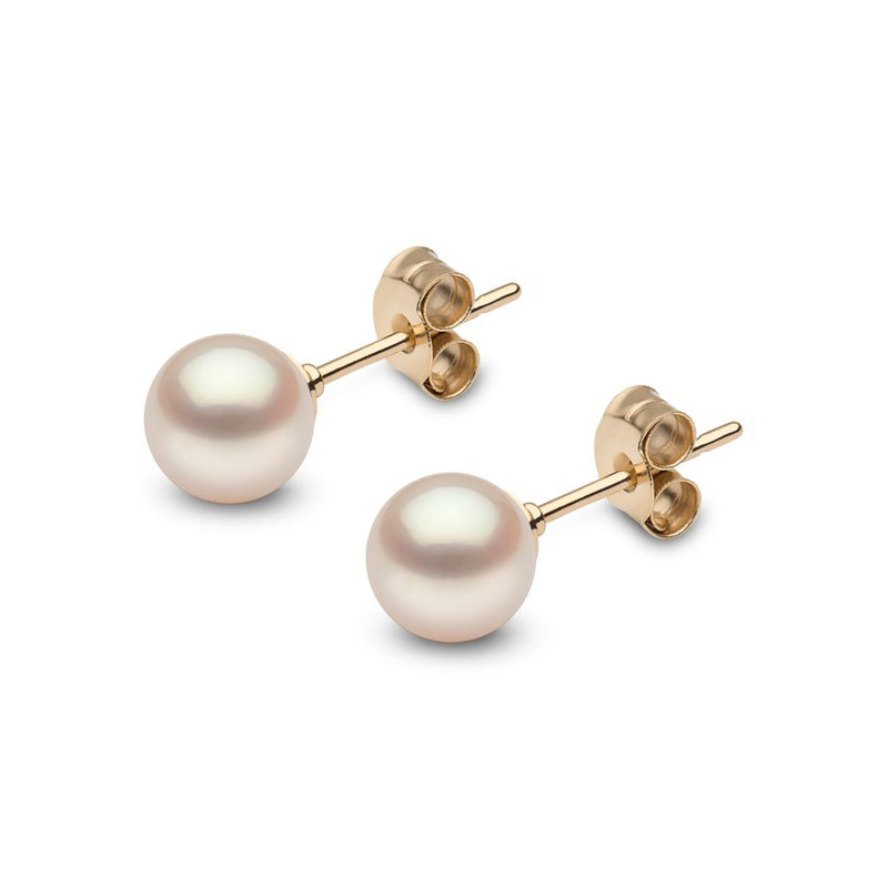 18ct Gold Cultured 6-6.5mm Pearl Earrings