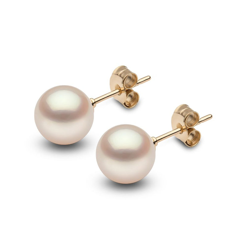 9ct Gold Cultured Freshwater 8mm Pearl Stud Earrings