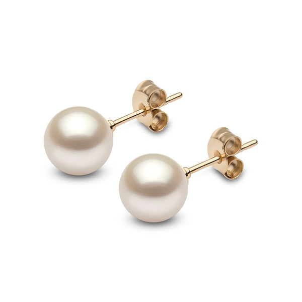 9ct Gold Cultured Freshwater 7.5-8mm Pearl Stud Earrings