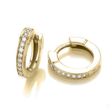 9ct Gold 0.06ct Diamond Hoop Earrings