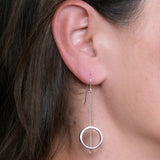 Maureen Lynch Sterling Silver Ebb & Flow Silver Chain Earrings