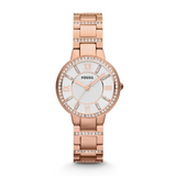 Ladies Rose Gold Fossil Virginia Watch ES3284