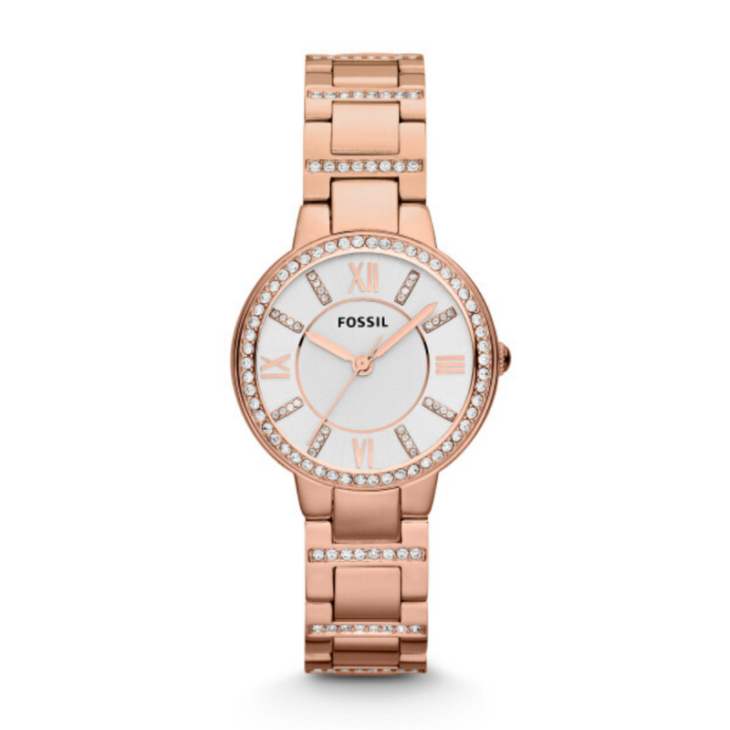 Ladies Rose Gold Fossil Virginia Watch ES3284