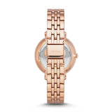 Fossil Jacqueline Rose Gold Steel Crystal 36mm Ladies Watch ES3546