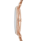 Fossil Jacqueline Rose Gold Steel Crystal 36mm Ladies Watch ES3546