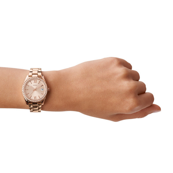 Fossil Scarlette Mini Rose Gold 32mm Ladies Watch ES4318