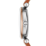 Fossil Carlie Quartz Mini Tan Leather 28mm Ladies Watch ES4701