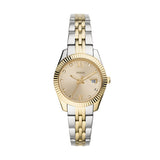 Fossil Scarlette Mini 2 Tone Steel 32mm Ladies Watch ES4949