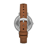 Fossil Jacqueline Solar-Power Brown Eco Leather 36mm Ladies Watch ES5090
