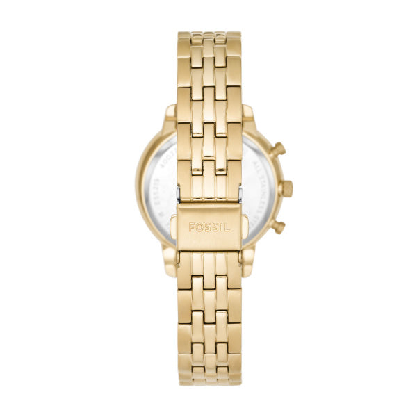 Fossil Neutra Quartz Gold Tone 36mm Ladies Watch ES5219