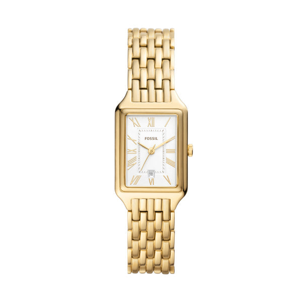Fossil Raquel Silver Dial Gold 23mm Ladies Watch ES5220