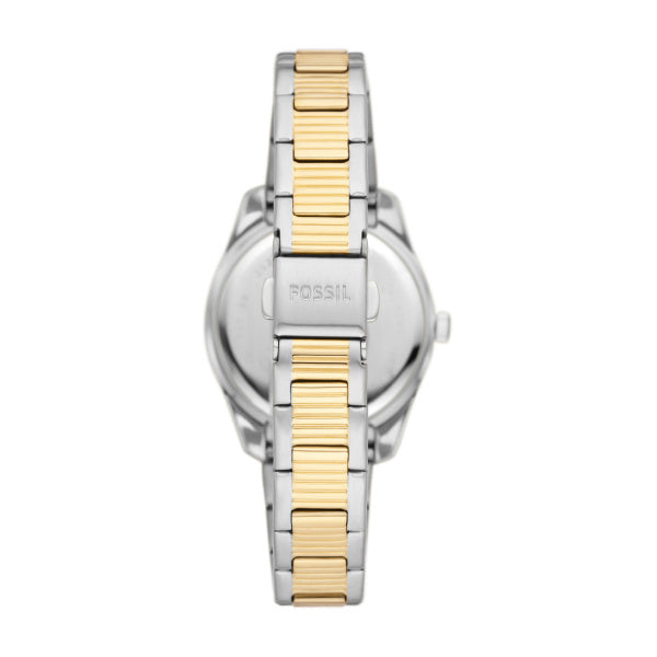 Fossil Scarlette Quartz 2 Tone Steel 32mm Ladies Watch ES5240
