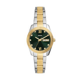 Fossil Scarlette Quartz 2 Tone Steel 32mm Ladies Watch ES5240