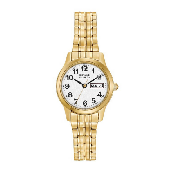Citizen Eco-Drive Gold Expanding Bracelet Ladies Watch EW3152.95A