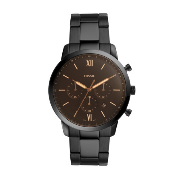 Fossil Neutro Chrono Black Steel Watch FS5525
