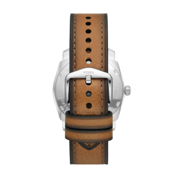 Fossil Machine Brown Leather Blue Dial 42mm Mens Watch FS5920