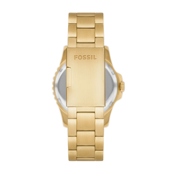 Fossil Blue Green Dial 42mm Gold Mens Watch FS5950