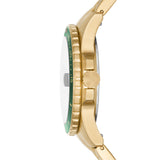 Fossil Blue Green Dial Gold Steel 42mm Mens Watch FS5950