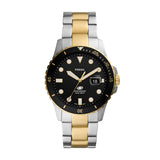 Fossil Blue 2 Tone Black Dial 42mm Mens Watch FS5951