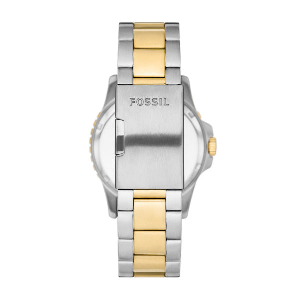 Fossil Blue Two Tone Steel Black Dial 42mm Watch FS5951