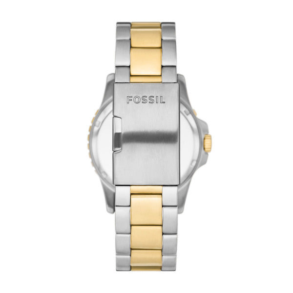 Fossil Blue 2 Tone Black Dial Two Tone Stel 42mm Mens Watch FS5951