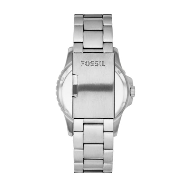 Fossil Blue Black Dial Silver Steel 42mm Watch FS5952