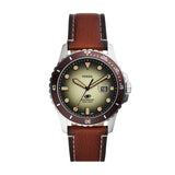 Fossil Blue Brown Leather 42mm Mens Watch FS5961