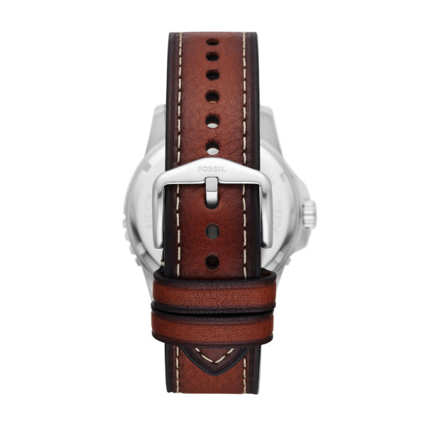 Fossil Blue Brown Leather 42mm Mens Watch FS5961