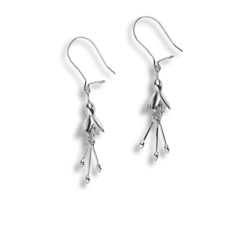 Enibas Fuchsia Small Silver Earrings