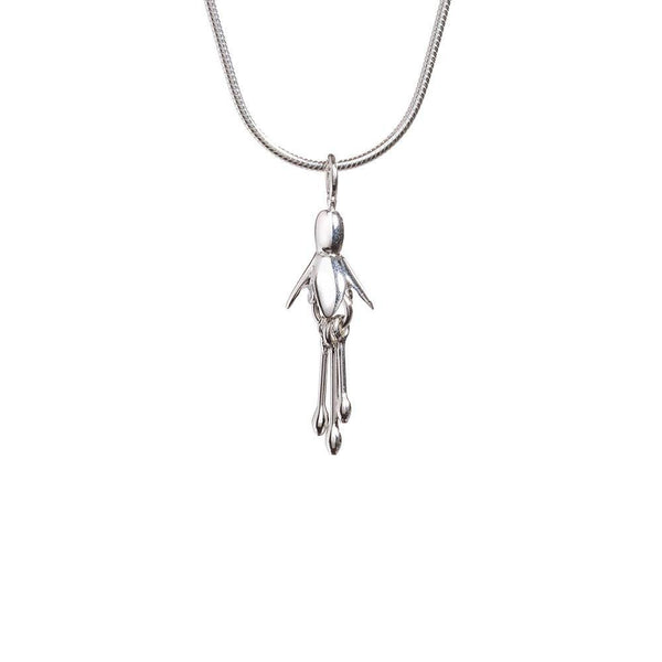 Enibas Fuchsia Small Silver Necklace