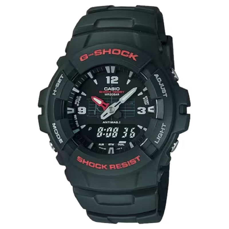 Casio G-Shock Analog-Digital Black Watch G100-1BV