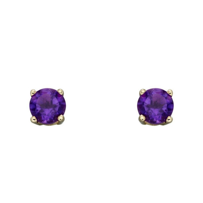 9ct Gold February Birthstone Earrings