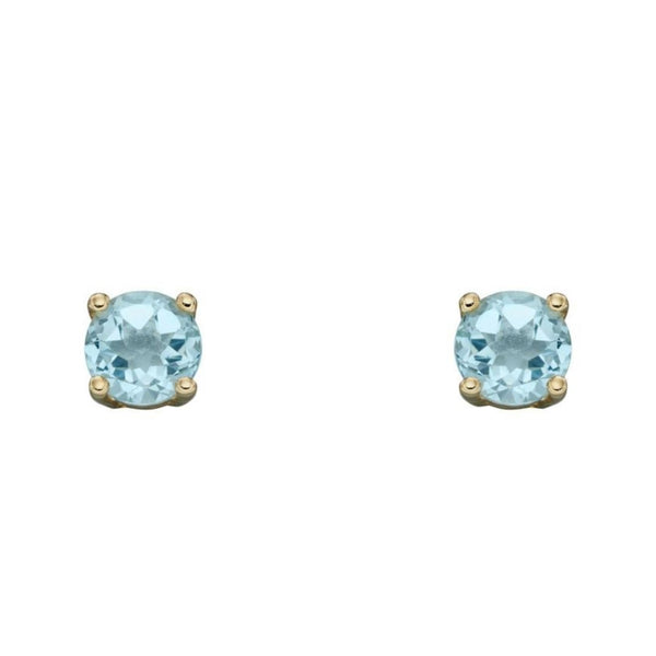 9ct Gold March Birthstone Earrings